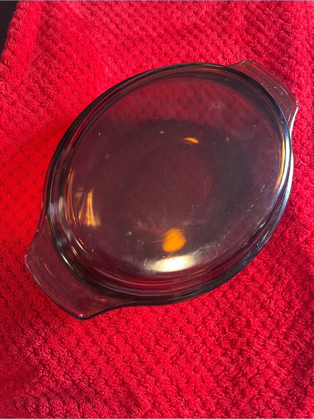 Vintage Anchor Hocking brown glass Dutch over